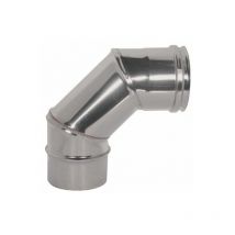 Curva a gomito acciaio chiusa 90° per canna fumaria acciaio inox d° 120 camini