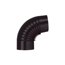 Gomito legna 90° classic nero opaco Save