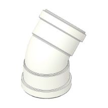 Curva A 45° Ff - Ø 80 Mm In Alluminio Pressofuso, Con Guarnizione A Doppio Labbro 00000051046