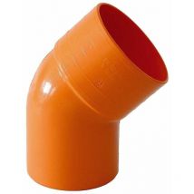Curva aperta 45° in pvc d 140 mm colore arancio scarico pluviale plastica
