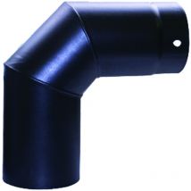 Gomito in acciaio pesante smaltato porcellanato aeternum top nero 90 CM.13