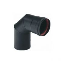 Curva chiusa 90° in acciaio porcellanato 2 mm aeternum ALA nero 8 - d 80 mm
