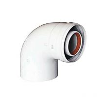 Baxi - Curva coaxial 90° para desagüe de humos calentador de agua 60/100 KHG71410151