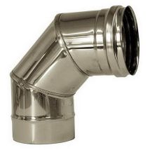 Curva De 90° Para Conducto De Humos Dn 80 Tubo De Acero Inoxidable 316