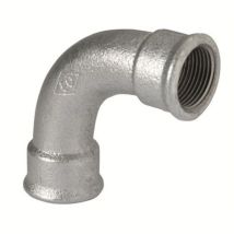 Atusa – Raccordo filettato in ghisa malleabile Curva FF Zincata 1/2 – Normative UNI/EN 10242:1994, ISO 49:1994