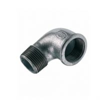 Curva gomito angolo 90° ghisa zincato 1/2 mf raccordo tubo acqua