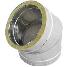 Curva in acciaio inox 316l a 45° doppia parete d. int. 150 - d. est. 200