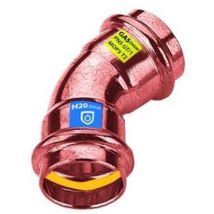 Curva in rame a pressare 45° ff acqua/gas Misura: Diam. 18