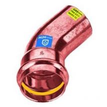 Curva in rame a pressare 45° mf acqua/gas