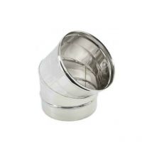 Curva per stufa in acciaio inox 304 a 45 da 100MM