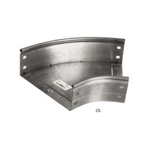 Curva piana a 45 gradi 400x80mm in acciaio zincato Sati 1040056