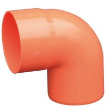 First - curva pvc 87° dm 100 mf arancio