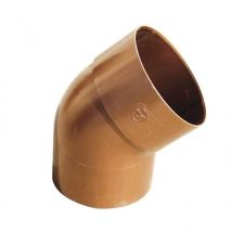 Curva pvc color rame diametro 80 mm 45° aperta per grondaia Dakota