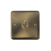 Se Home - Curved Antique Brass Intermediate 10AX Toggle Light Switch
