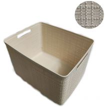 Curver - Contenitore jute large basket in plastica beige