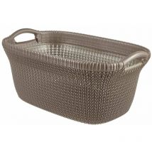 Panier à linge Knit 40 l Marron métallique Curver