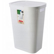 Qfplus - curver Wäschebox Infinity Recycled, aus Kunststoff, 60L, Weiß
