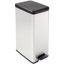 Pattumiera a Pedale Sottile Deco 40L Argento Curver