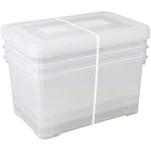 Ensemble de boîtes de rangement Handy 3x50L Transparent Curver
