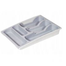 Range Couverts extensible pour Tiroir de Cuisine - 6 à 8 cases - 30x42x6,4 cm - Gris - Curver