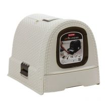 CURVER - Bac à litière pour chat - crème/marron