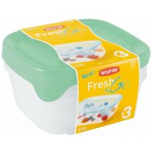 Curver - Set de Tuppers Cuadrados – Frescura y Orden Garantizados