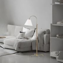 Hudson Valley Lighting - Curves No.1 Lampe De Table 1 Lumière Avec Accent De Rotin Laiton, Lin