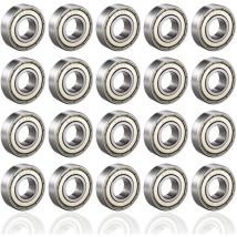 Denuotop - Cuscinetto A Sfere, Cuscinetti A Sfere 608zz, 20 Pezzi, Cuscinetti A Sfere Di Qualità Per Pattini A Rotelle, Skateboard, Longboard, 