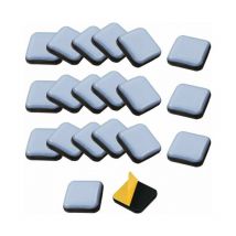 Cuscinetti antiscivolo per mobili autoadesivi da 24 pezzi, piedini quadrati in teflon da 25 x 25 mm per sedia