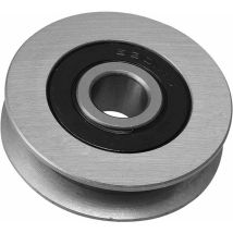 Puleggia Per Cavo In Acciaio A Forma Di U Con Cuscinetto In Ferro Da 12 X 50 X 13 Mm Per Puleggia Con Carico Di 512 Kg, Ruota Con Cuscinetto A Rulli 