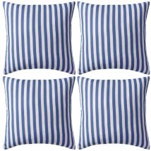 Happyshopping - Set 4 Cuscini Cuscino Per Esterno Decorazione Giardino Riga 45 X 45 Cm Blu Dec020107