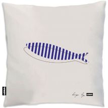 Cuscino 100% cotone 50 cm Fish Fish blu