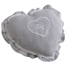 Cuscino a cuore grigio