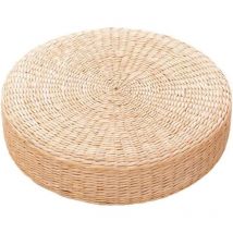 Cuscini Cuscino da pavimento rustico in paglia, sedile da meditazione, pouf, grano saraceno, per la decorazione domestica 40x6cm 12 pollici, comodo e