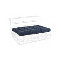 Webmarketpoint - Cuscino in tessuto seduta pallet Poly denim blu