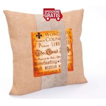 Link's - Cuscino kelda dim, 45x45x12h - cotone e juta beige - Inter Link