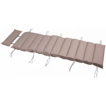 Detex - Cuscino per Lettino da Sauna idrorepellente crema & grigio melange Materassino 177cm Cream mottled (en)