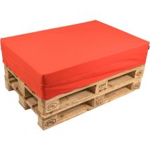 Cuscino per Pallet 120x80 cm in Similpelle Pomodone Rosso