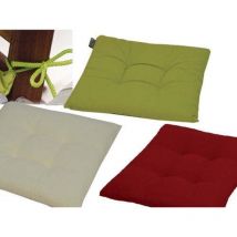 Cuscino vintage ecru con imbottitura e laccetti per sedia