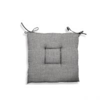 Cuscino per sedie Creta 60% poliestere 40% cotone doppia imbottitura 40x40x5 cm grigio da giardino esterno