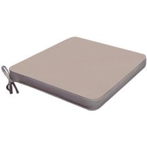 Cuscino quadrato in poliestere impermeabile e sfoderabile 40x40 cm per sedia - Tan