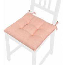Cuscino Sedia Pastello Morbido Universale Coprisedia Cotone Imbottito 100% Made In Italy - Rosa