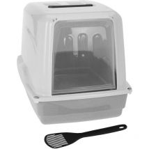 Pets Collection - Cusquette pour chat fermée, avec omoplate, blanc-gris