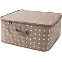 Rivoli Custodia, Tessuto, Marrone/Bianco, 46x46xh.20x20.5 cm - Compactor