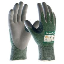 ATG - Cut Resistant Gloves, nbr Coated, Green/Blue, Size 9
