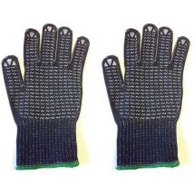 Cut Resistant Gloves, Plus Grip, Blue/White, Size 9 - Comasec