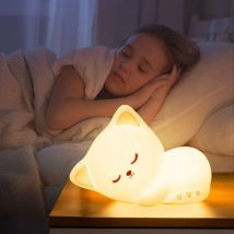 Cute Kitty Kids Night Light, Cat Kawaii Birthday Gifts Room Decor Décorations de chambre à coucher pour bébé tout-petits adolescents filles garçons
