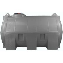 Cuve Récupération Eau De Pluie 1000l – Réservoir Horizontal Gris En Polyéthylène – Traitement Anti-uv – Deux Points D'Ancrage – Elbi