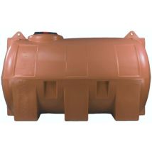 Cuve Récupération Eau De Pluie 2000l - Réservoir Aérien Horizontal Terracotta - Polyéthylène - Elbi Cho
