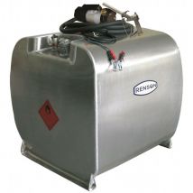 Cuve ravitaillement alu 450L carree pompe 12V 40L/M Renson